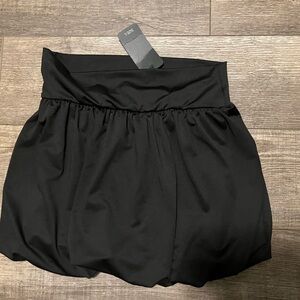 Elegant Black Mini Bubble Skirt by 21 Saints